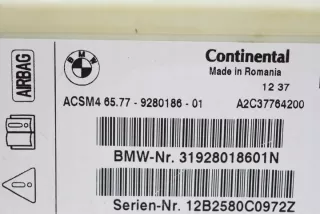 9280186 Блок AirBag BMW 5 F10/F11/GT F07 Арт e12127174, вид 1