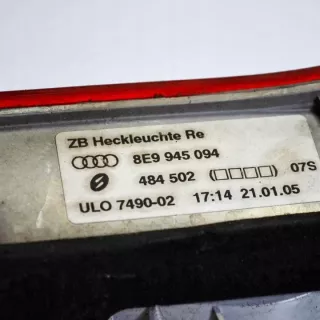 8E9945094 Фонарь задний правый Audi A4 B7 Арт e12100719, вид 1
