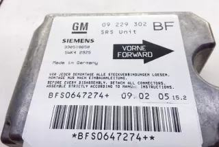 F35_ 09229302 Блок AirBag Opel Astra G Арт e12069498, вид 2