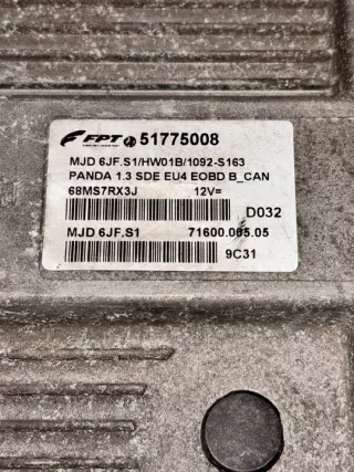 55181458 51775008 Блок управления двигателем Fiat Panda 2 Арт e11978878, вид 3
