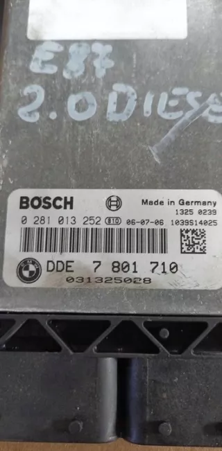 0281013252 7801710 Блок управления двигателем BMW 1 E81/E82/E87/E88 Арт e11697387, вид 2
