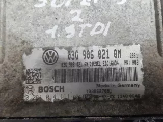 03G906021QM 0281014111 Блок управления двигателем Skoda Superb 2 Арт e11655039, вид 2