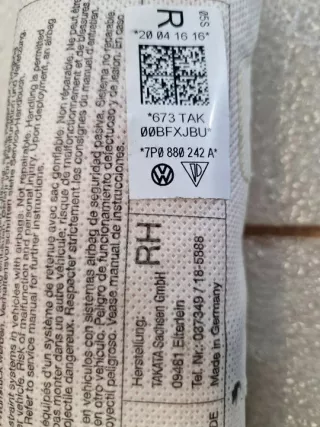7P0880242A Подушка безопасности Volkswagen Touareg 2 Арт e11625923, вид 3