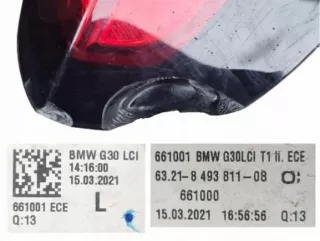 6321-8493811-08 Фонарь задний левый BMW 5 G30/G31 Арт e11605343, вид 2