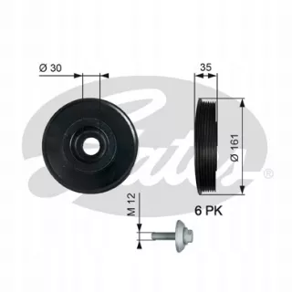 TVD1025A Шкив коленвала Mazda 3 BK Арт AL13286576758_11, вид 2