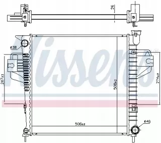 606555 Радиатор основной Jeep Cherokee KJ Арт AL13886087177, вид 5