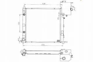50582,NRF,BOX Радиатор основной Mercedes Vito W638 Арт AL12375848004, вид 1