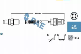 FAE77251,RS8 Лямбда-зонд Mercedes SL r230 Арт AL12645884920, вид 2
