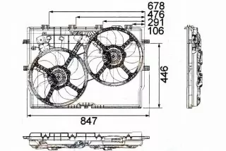 BRH8EW,351,040-611(iMOTO) Вентилятор радиатора Fiat Ducato 3 Арт AL12677658253, вид 2