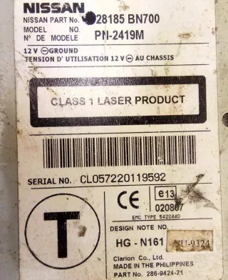 28185BN700,PN-2419M CD-чейнджер Nissan Almera N16 Арт 2050381, вид 5