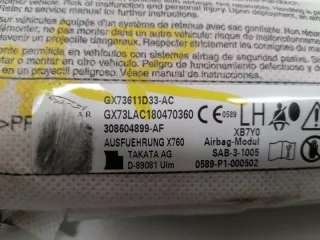 GX73611D33-AC-ORYGLH Подушка безопасности Jaguar F-Pace Арт e10552040, вид 2