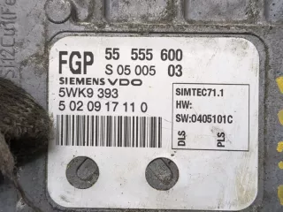 55555600,5WK9393,S0500503 Блок управления двигателем Opel Zafira B 1.8л Инжектор Арт 20276735, вид 2