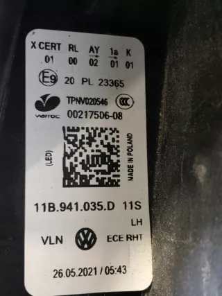 11B941035D Фара левая Volkswagen ID4 Арт e10675822, вид 11