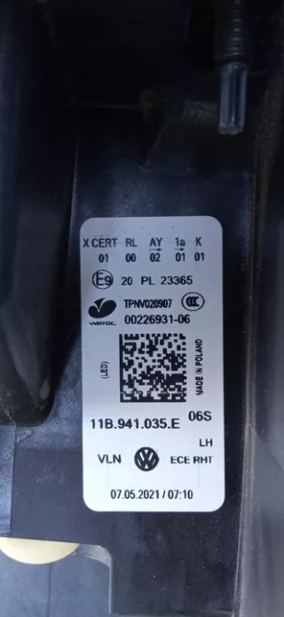 11B941035E 00226931-06 Фара левая Volkswagen ID4 Арт e10675866, вид 14