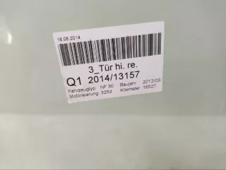 51357259820 Стекло BMW 3 F30/F31/GT F34 Арт 2-66484, вид 4