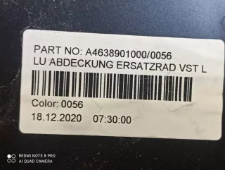 A46389010000056 Кожух запасного колеса Mercedes G W461/463 Арт 2-299862, вид 5