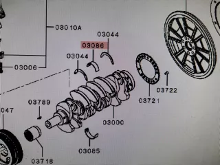 1052B369 Вкладыши коренные Mitsubishi L200 5 Арт 2-934374, вид 4
