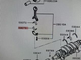 1115A581 Вкладыши шатунные Mitsubishi L200 5 4.0л Арт 2-934375, вид 4