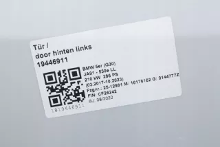 7408963 41007408963 CF26242 Дверь задняя левая BMW 5 G30/G31 Арт e12761624, вид 2