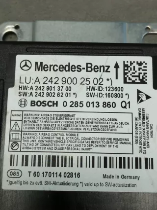 A2429002502 Блок AirBag Mercedes B W246 Арт e12734789, вид 2