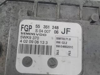 55351248 S0400706 5WK9370 Блок управления двигателем Opel Astra H Арт e12693177, вид 2