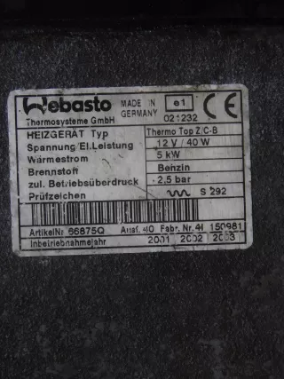 66724A,65987E Автономный отопитель (Webasto) BMW 5 E60/E61 Арт AL17610456246, вид 2