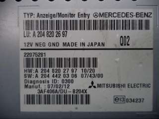 Дисплей Mercedes GLK X204 2012г. 2048202697 - Фото 3
