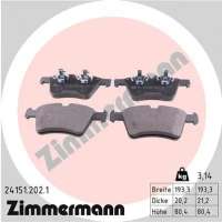 241512021 zimmermann Тормозные колодки передние к BMW 3 E90/E91/E92/E93 Арт 72174943