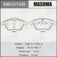 ms0126 masuma Тормозные колодки передние к Ford S-Max 1 Арт 72230742