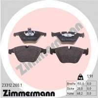233122001 zimmermann Тормозные колодки передние к BMW 7 E65/E66 Арт 72174436