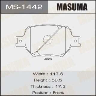 ms1442 masuma Тормозные колодки передние к Toyota Corolla E110 Арт 72230763