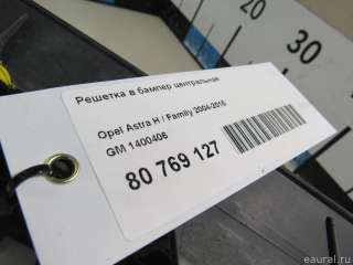 Решетка в бампер центральная Opel Astra H 2013г. 1400406 GM - Фото 11