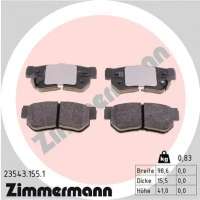 235431551 zimmermann Тормозные колодки задние к Hyundai Santa FE 1 (SM) Арт 72174667