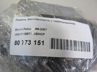 Ремень безопасности с пиропатроном Skoda Fabia 1 2000г. 6Y0857702EHCP - Фото 6