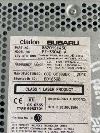 Магнитола (аудио система) Subaru Forester SH 2011г. YBR4, 86201SC430 - Фото 3