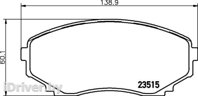 Тормозные колодки комплект Mazda MPV 1 2000г. np5012 nisshinbo - Фото 1