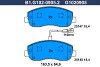b1g10209052 galfer Тормозные колодки комплект Renault Master 3 Арт 73676173