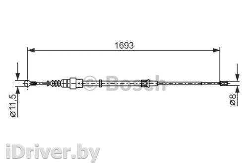 Трос ручника Skoda Octavia A4 1999г. 1987477698 bosch - Фото 1