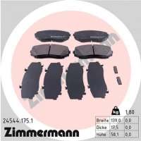 245441751 zimmermann Тормозные колодки передние к Mazda CX-7 Арт 72175076