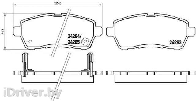 Тормозные колодки комплект Daihatsu Materia 2000г. p16013 brembo - Фото 1