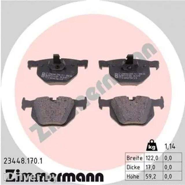 Тормозные колодки задние BMW X5 E70 2007г. 234481701 zimmermann - Фото 1