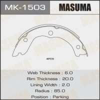 mk1503 masuma Тормозные колодки комплект Nissan X-Trail T30 Арт 72230263, вид 1