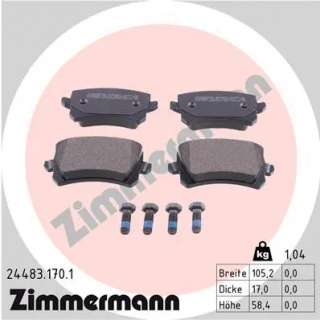 244831701 zimmermann Тормозные колодки задние к Volkswagen Tiguan 1 Арт 72175056
