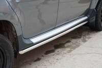 Защита штатного порога боковые подножки из нержавейки Mercedes Viano 2003г.  - Фото 5