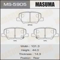 ms5905 masuma Тормозные колодки задние к Mazda 6 3 Арт 72230883