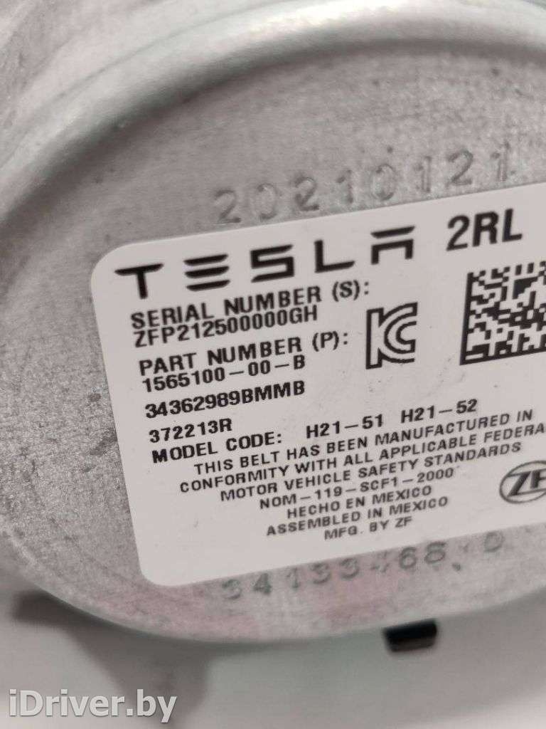 ремень безопасности задний Tesla model S 2021г. 1565100-00-B  - Фото 2