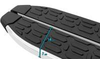 Пороги (комплект) боковые алюминиевые подножки EvoGREY Mercedes Viano 2019г.  - Фото 6