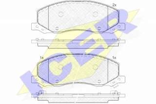 181927 icer Тормозные колодки комплект к Opel Insignia 1 Арт 73673404