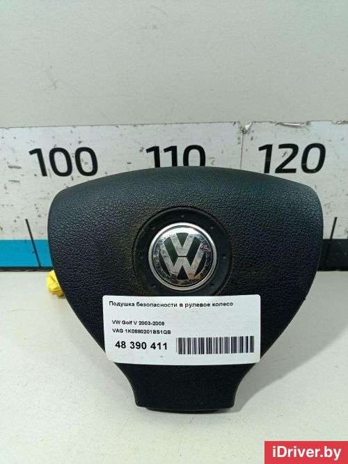 Подушка безопасности водителя Volkswagen Golf 5 2007г. 1K0880201BS1QB - Фото 1