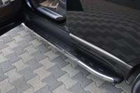 Пороги труба с проступью боковые подножки NewStarChrome BMW X5 F15 2003г.  - Фото 8